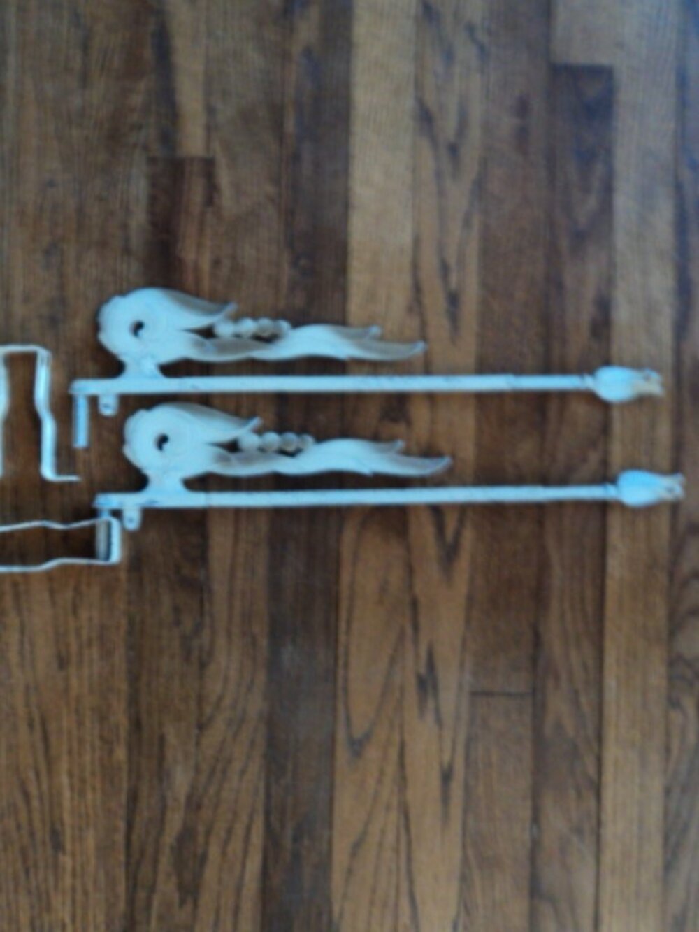 antique swing arm curtain rods